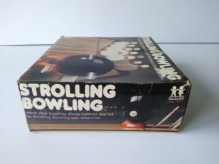 Vintage Tomy STROLLING BOWLING Portable,  Wind - Up Bowling Game Toy COMPLETE/WORKS 5