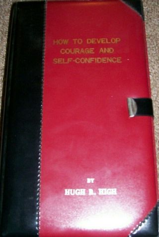 Vintage 1968 Hidden Flask Set Book How To Develop Courage And Self - Confidence
