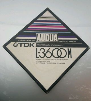 Vintage Audua Tdk L - 3600m Professional Sound Recording Reel To Reel L@@k