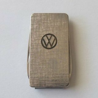 Vintage Vw Volkswagen Logo Money Clip With Knife,  File—imperial C.  1980—excellent
