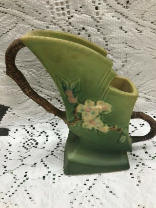 Vintage Roseville Pottery Apple Blossom Vase