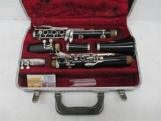 Bundy Selmer Usa Resonite Vintage Student Clarinet Sn 65898 W/ Mp & Bundy Case