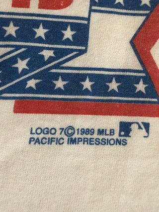VTG 80 ' s 1989 MLB Small Oakland A’s Athletics World Series Champions T - Shirt (AB) 3