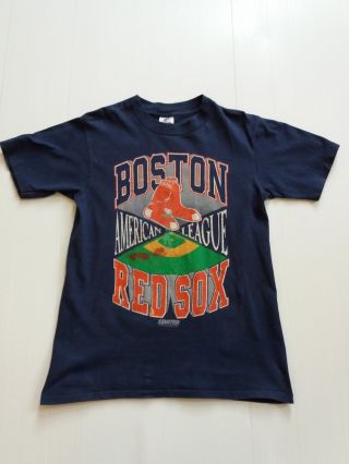 Vintage Boston Red Sox Starter T - Shirt.  Distressed Print.  Size: Med.  Mlb.