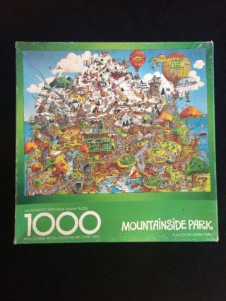 Vtg Springbok Jigsaw Puzzle Mountainside Park 1979 Complete Pzl5914