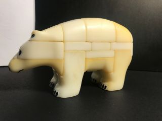 Vintage 3d Puzzle White Polar Bear Nahnook Anipuzzle - Usa 1986