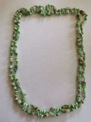 Vintage Long Length Murano Glass Bead Necklace