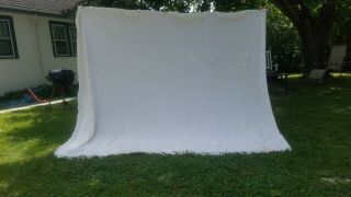 Vintage White Hobnail Chenille Bedspread Blanket Comforter