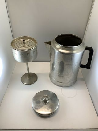 Vintage Comet Aluminum 20 Cup Coffee Pot Percolator Camping Stove Top Bakelite 3