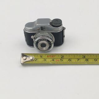 Vintage CRYSTAR Subminiature Mini Spy Camera w/Leather Case 5