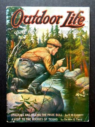 Outdoor Life - June 1920 (ex, ) / Vintage 1920 