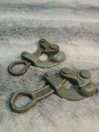 Two Vintage M.  Klein & Sons Chicago Wire Cable Rope Puller Clamp - 1604 - 10