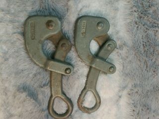 Two Vintage M.  Klein & Sons Chicago Wire Cable Rope Puller Clamp - 1604 - 10 4