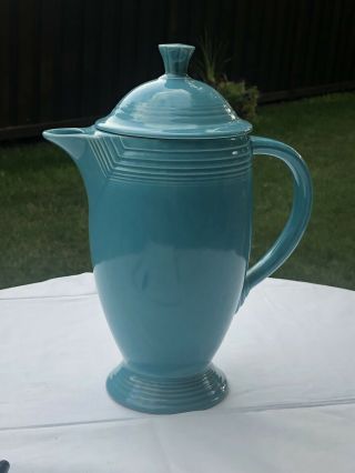Vintage Homer Laughlin Fiesta Ware Turquoise Water Pitcher