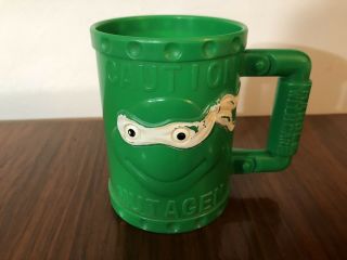 Vintage Teenage Mutant Ninja Turtles Cup Plastic Sewer Mug 1991