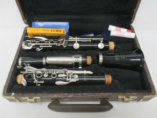 Bundy Selmer Usa Resonite Vintage Student Clarinet Sn 642981 W/ M4 Mp & Case