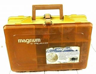 Vintage Plano Magnum Tackle Box For Fishing Lures Hobby Craft Double Sided
