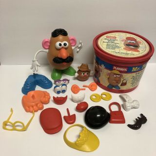 1987 Playskool Mr Potato Head And His Bucket Of Parts Complete Usa Made Vintage