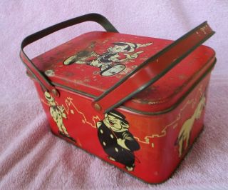 Vintage Pinocchio Metal Lunchbox Walt Disney 1940 