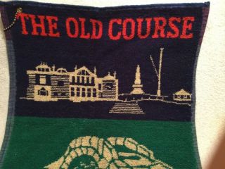 Vtg.  Golf Towel from The Old Course at St.  Andrews Made In Scotland 100 Cotton 2