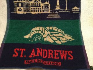 Vtg.  Golf Towel from The Old Course at St.  Andrews Made In Scotland 100 Cotton 3
