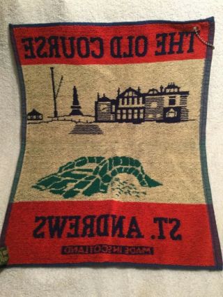 Vtg.  Golf Towel from The Old Course at St.  Andrews Made In Scotland 100 Cotton 6