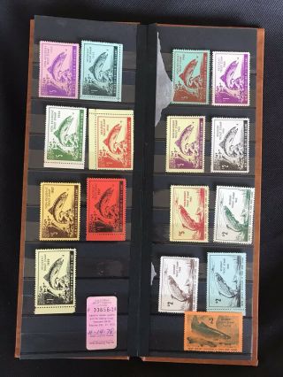 Vintage Hunting And Fishing License Stamps,  Appro 50