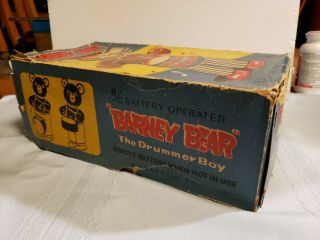 Vintage Cragstan Toy Barney Drummer Bear RC Battery Op Box Parts Repair 4