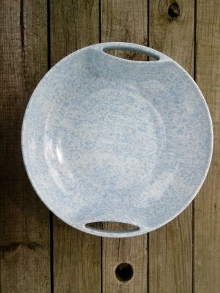 Vintage Melmac 2 Handled Confetti Splatterware Salad Bowl 12 " Blue