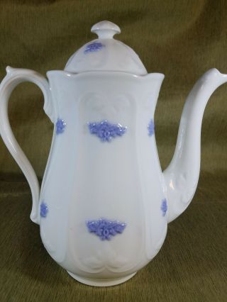 Vintage Adderley England Fine Bone China Tea Pot Blue Chelsea