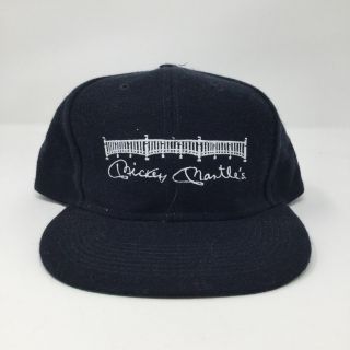 Vintage York Yankees Mickey Mantle Signature Mlb Snapback Hat