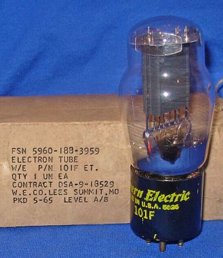 Nos Nib Western Electric 101f Vacuum Tube 1965 Date