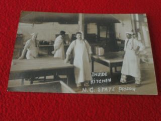 Vintage Black Americana Real Photo Postcard Rppc N.  C.  State Prison
