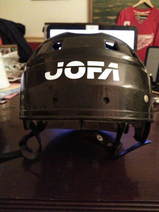 Vintage Jofa Pro Gretzky Style Helmet Sr Black With Chin Strap