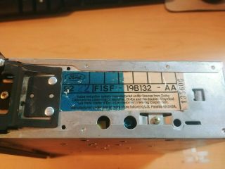 Vintage 1987 - 1993 Ford AM/FM Radio Cassette Stereo F1SF - 19B132 - AA 2