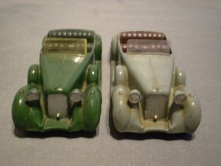 Vintage Dinky Toys Lagonda Die Cast Cars Green,  Gray
