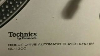 Technics Panasonic SL - 1300 Direct Drive Automatic Player System Turntable - PARTS 4