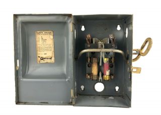 Vtg Electrical Safety Switch Box Type D 60 Amp 7.  5 Hp 230 Volt General Brooklyn