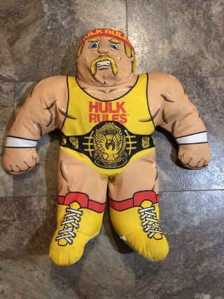 Vintage 1990 Wwf Wwe Hulk Hogan Tonka Wresting Buddies Plush Doll Pillow Plush