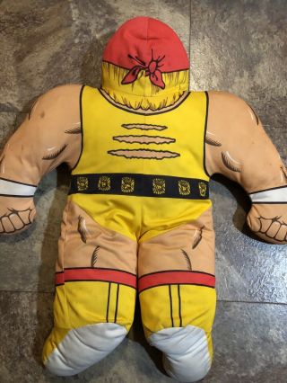 Vintage 1990 WWF WWE Hulk Hogan Tonka Wresting Buddies Plush Doll Pillow Plush 2