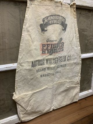 Vintage Pfister Hybrids Seed Sack Handmade Apron Unique Farm Corn Advertising 5