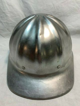 Vintage Aluminum Hard Hat Helmet Superlite By Fibre - Metal Chester,  Pa Lite