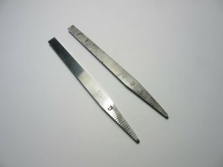 Vintage F.  L.  Grobet,  One Pivot File And One Burnisher.  Watchmakers Tools.