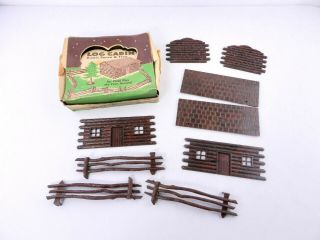 Vintage Bachmann Bros.  Log Cabin & Rustic Fence,  Box - Style Lc 2