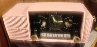 General Electric " Pink " Clock Radio And,  1959 - 60