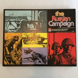 The Russian Campaign Avalon Hill 1976 World War Ii Vintage Board Game Unpunched