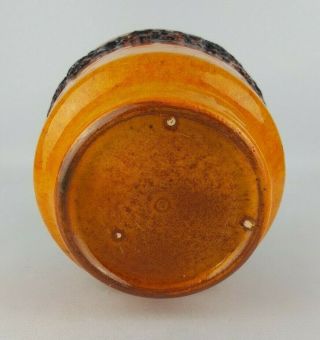 Vintage 1970s KREUTZ KERAMIK Orange Planter Pot W.  German Pottery Fat Lava Era 6