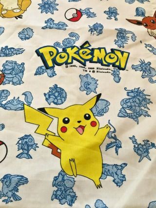 Vintage 1995 Pokemon Kids Teen Blanket 54 X 30 Inches Pikachu Charmander Ivysaur