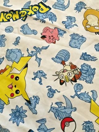Vintage 1995 Pokemon Kids Teen Blanket 54 x 30 Inches Pikachu Charmander Ivysaur 3