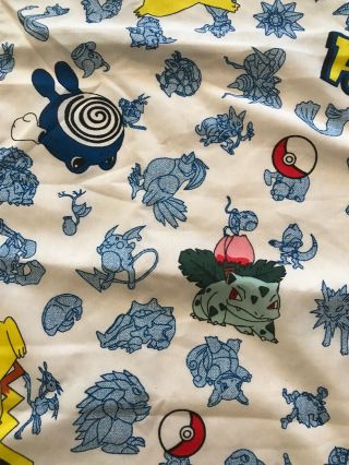 Vintage 1995 Pokemon Kids Teen Blanket 54 x 30 Inches Pikachu Charmander Ivysaur 4